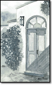 Tuscan Doorway Value Study by Sam Davis 2024